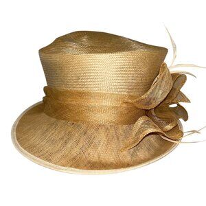 john lewis stunning floral straw derby hat one size
